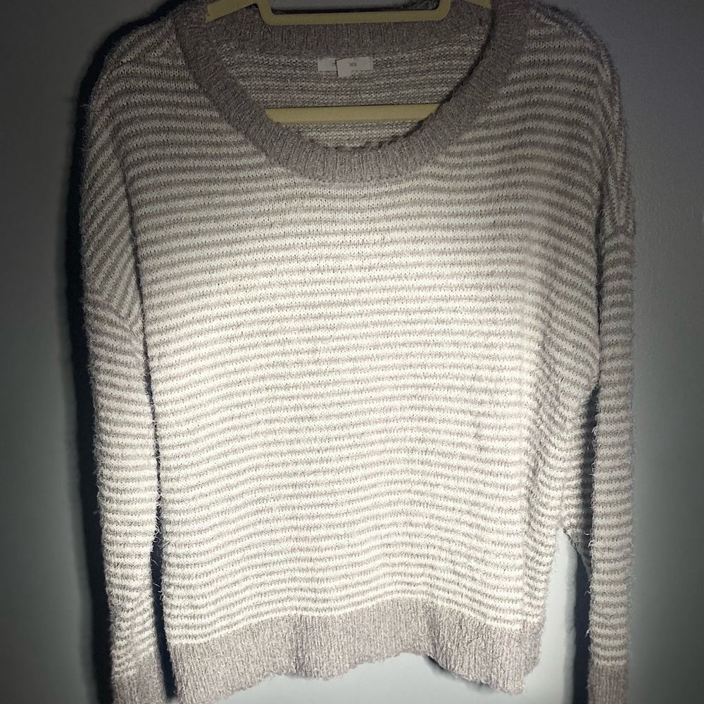 Maurices tan and oatmeal stripped sweater